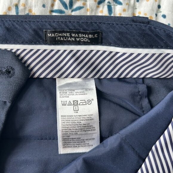 Banana Republic Ryan Fit Blue Straight Leg Trouser Pant Size 8 - Picture 8 of 8